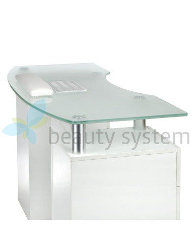 Manicure table + dust collector BD-3453+P WHITE