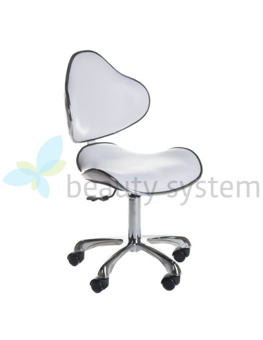 Cosmetic Stool with Backrest BD-9933 White