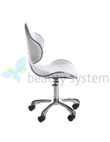Cosmetic Stool with Backrest BD-9933 White