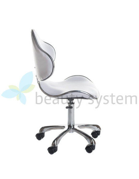 Cosmetic Stool with Backrest BD-9933 White