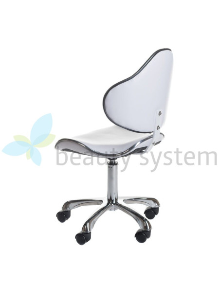 Cosmetic Stool with Backrest BD-9933 White