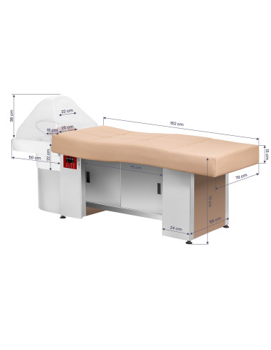 Gabbiano Head Spa 017B Salon washbasin bed beige