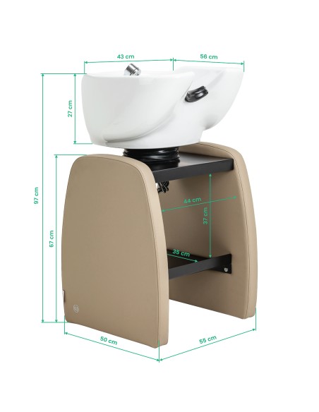 Salon washbasin unit Omega Aqualina beige