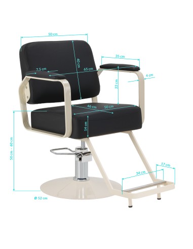 Styling chair Omega Aurora black