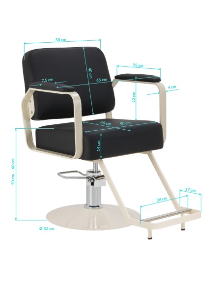 Styling chair Omega Aurora black
