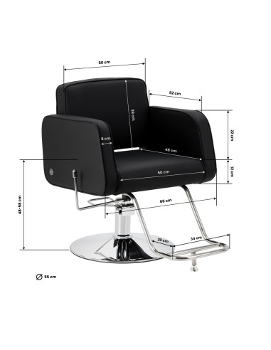 Styling chair Omega Andromeda black