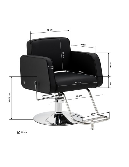 Styling chair Omega Andromeda black