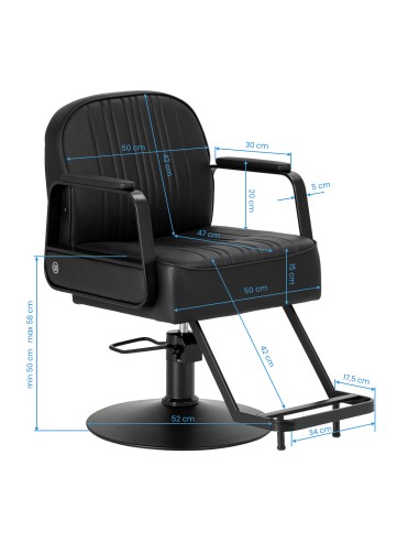 Styling chair Omega Luna black