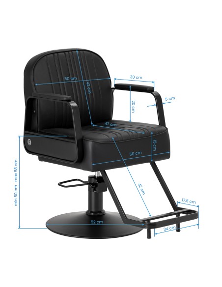 Styling chair Omega Luna black