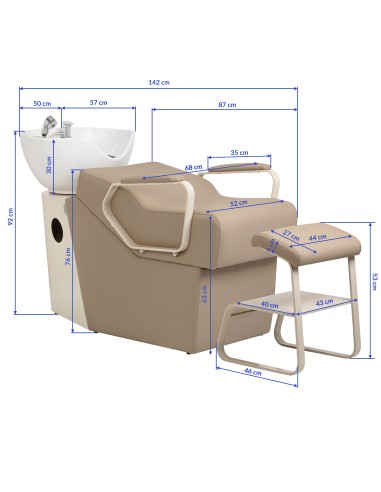 Salon washbasin unit Omega Marina beige