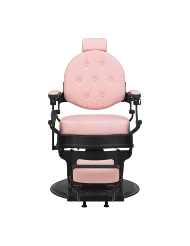 Barber chair Gabbiano President pink with black base