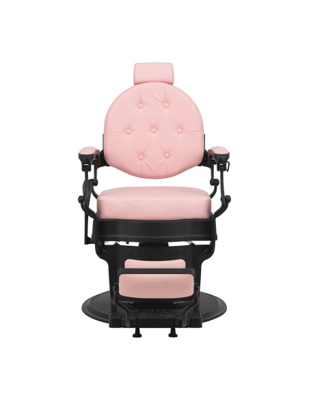 Barber chair Gabbiano President pink with black base