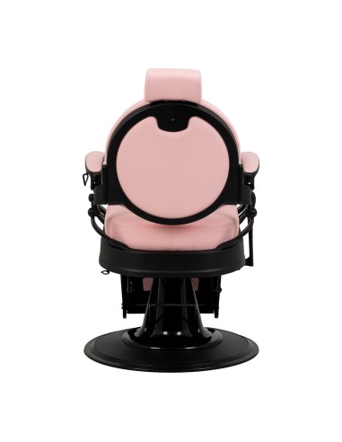 Barber chair Gabbiano President pink with black base