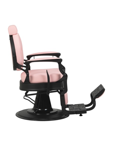 Barber chair Gabbiano President pink with black base