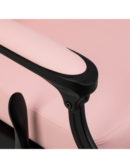 Barber chair Gabbiano President pink with black base