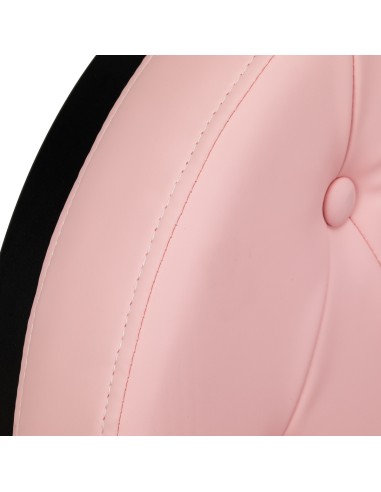 Barber chair Gabbiano President pink with black base
