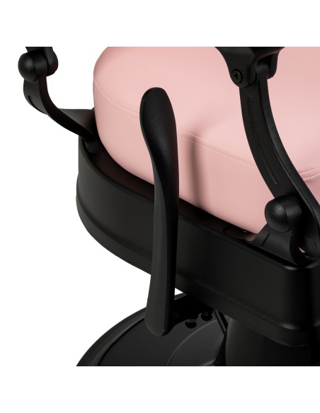 Barber chair Gabbiano President pink with black base