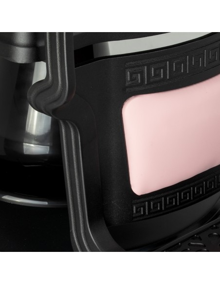 Barber chair Gabbiano President pink with black base