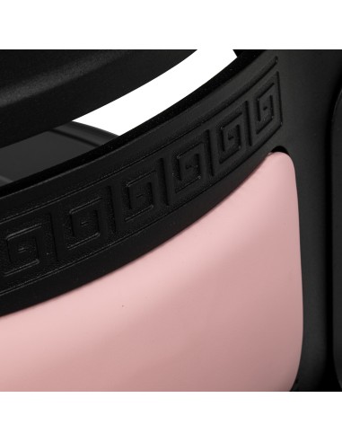 Barber chair Gabbiano President pink with black base