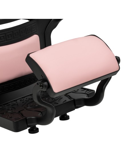 Barber chair Gabbiano President pink with black base