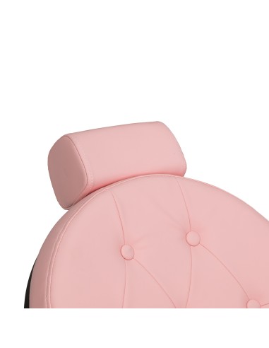 Barber chair Gabbiano President pink with black base