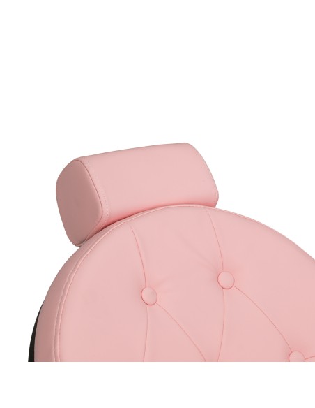 Barber chair Gabbiano President pink with black base