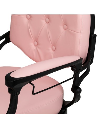 Barber chair Gabbiano President pink with black base