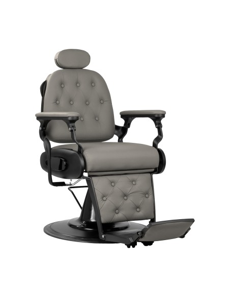 Barber chair Gabbiano Francesco grey with a black base