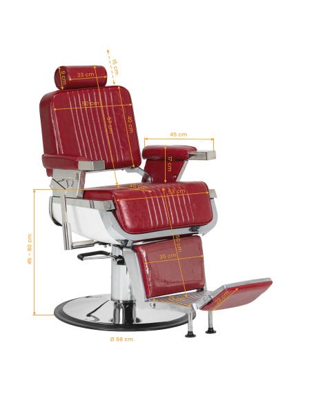 Barber chair Gabbiano Royal X red