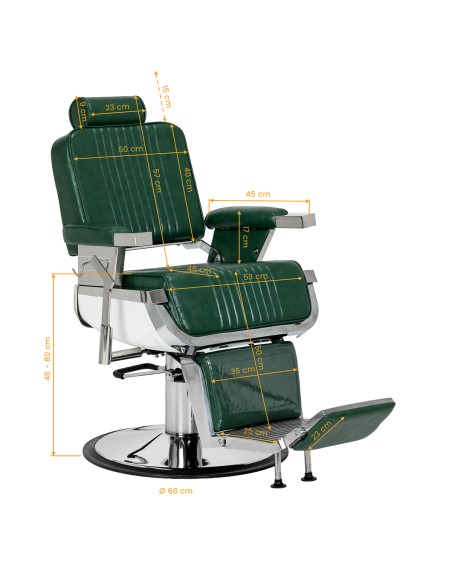 Barber chair Gabbiano Royal X green