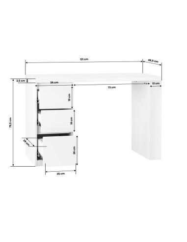 Nail desk G031 white