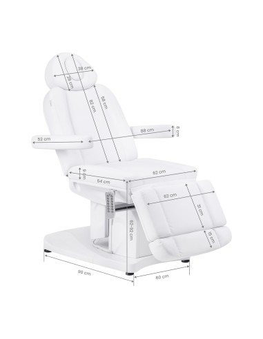 Electric Beauty Chair Azzurro 708A 4 motors super white