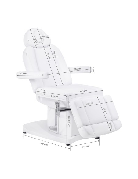 Electric Beauty Chair Azzurro 708A 4 motors super white