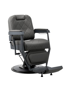 Gabbiano barber chair Bruno graphite with a grey base