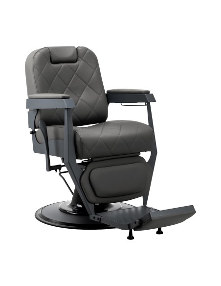 Gabbiano barber chair Bruno graphite with a grey base
