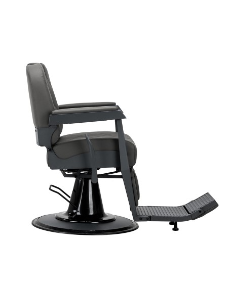 Gabbiano barber chair Bruno graphite with a grey base