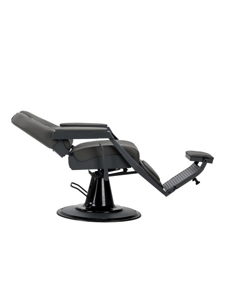 Gabbiano barber chair Bruno graphite with a grey base