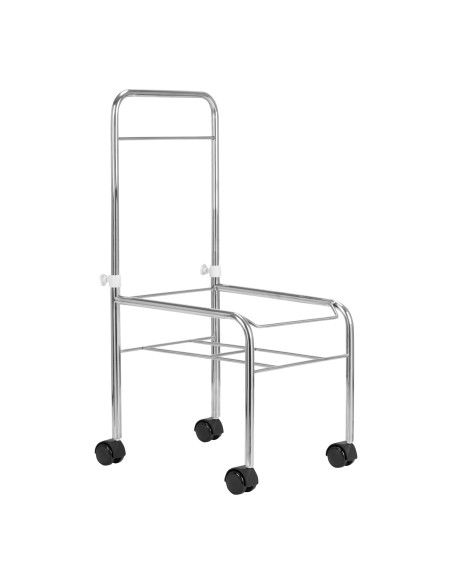 Pedicure tray on wheels, chrome