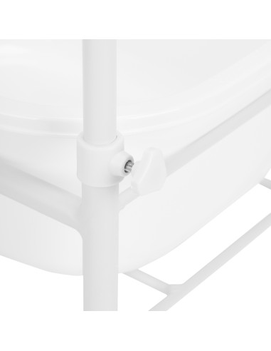White pedicure tray on wheels