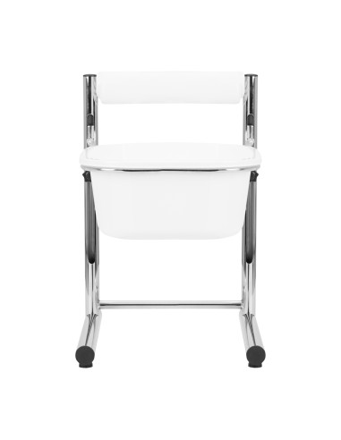 Pedicure tray with adjustable height, chrome