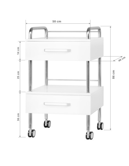 PODOLOGICAL Trolley 6051 WHITE