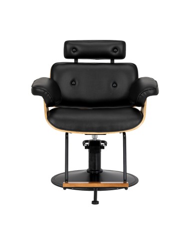 Styling chair Gabbiano Florencja in black and walnut with a black base