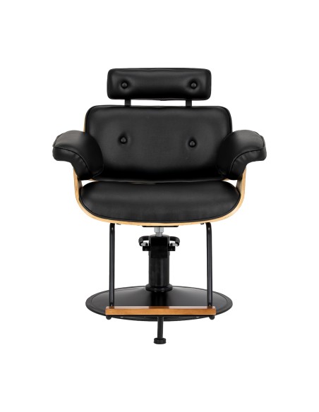 Styling chair Gabbiano Florencja in black and walnut with a black base