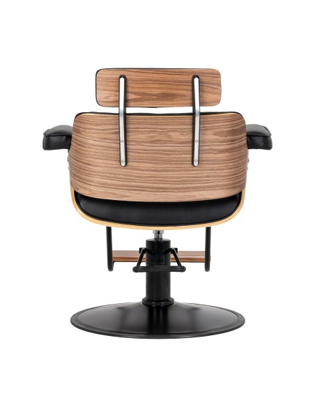 Styling chair Gabbiano Florencja in black and walnut with a black base