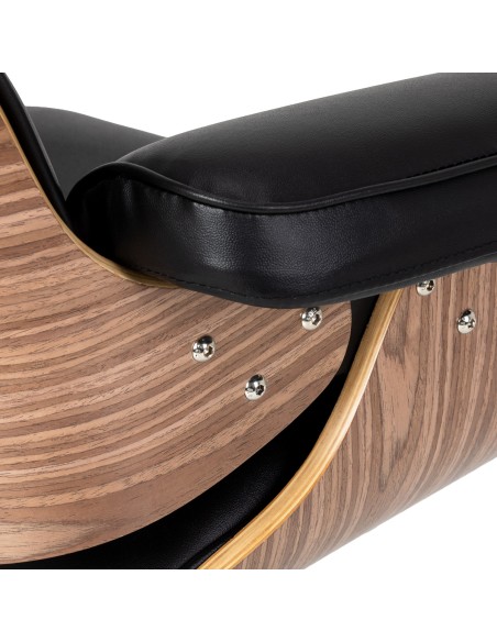 Styling chair Gabbiano Florencja in black and walnut with a black base