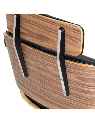 Styling chair Gabbiano Florencja in black and walnut with a black base