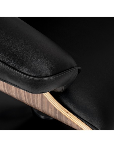 Styling chair Gabbiano Florencja in black and walnut with a black base