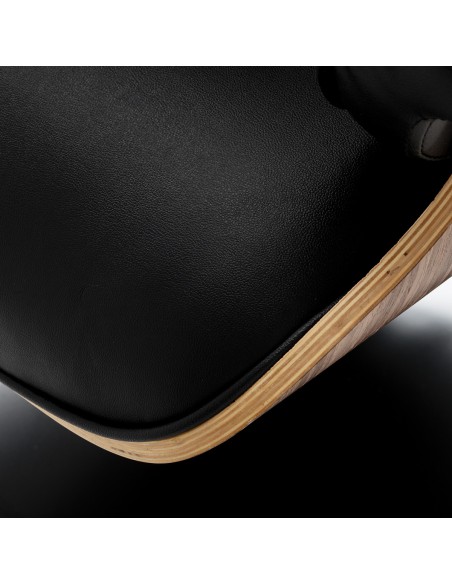 Styling chair Gabbiano Florencja in black and walnut with a black base
