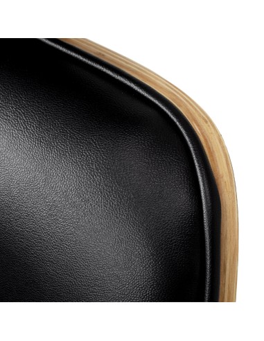 Styling chair Gabbiano Florencja in black and walnut with a black base
