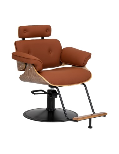 Styling chair Gabbiano Florencja in brown with a black base